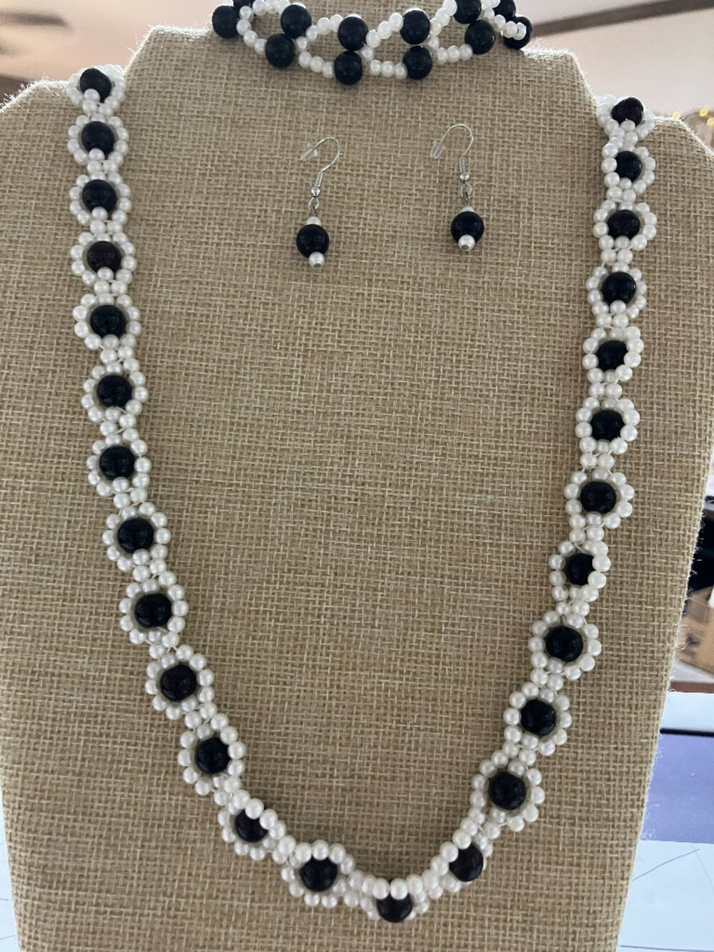 Woman's Handcrafted Necklace, Bracelet and Earring Set